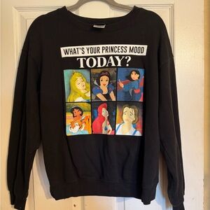 Disney Black Princess Graphic Sweatshirt